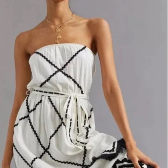 Anthropologie Verb by Pallavi Singhee Appliqued Maxi Dress Size 16 NWT - Picture 3 of 16